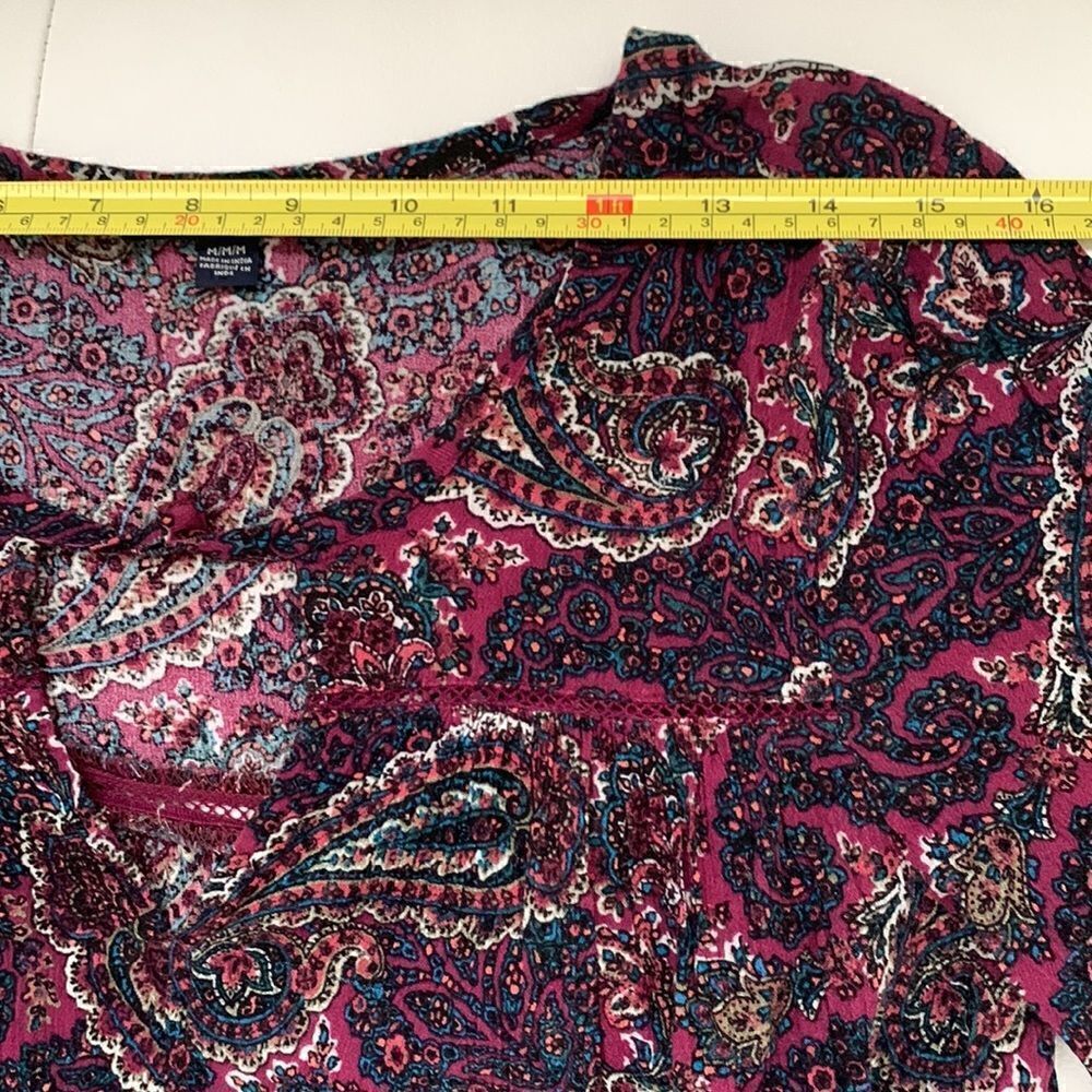 American Eagle Keyhole Paisley Mini Dress Size M - Picture 3 of 12